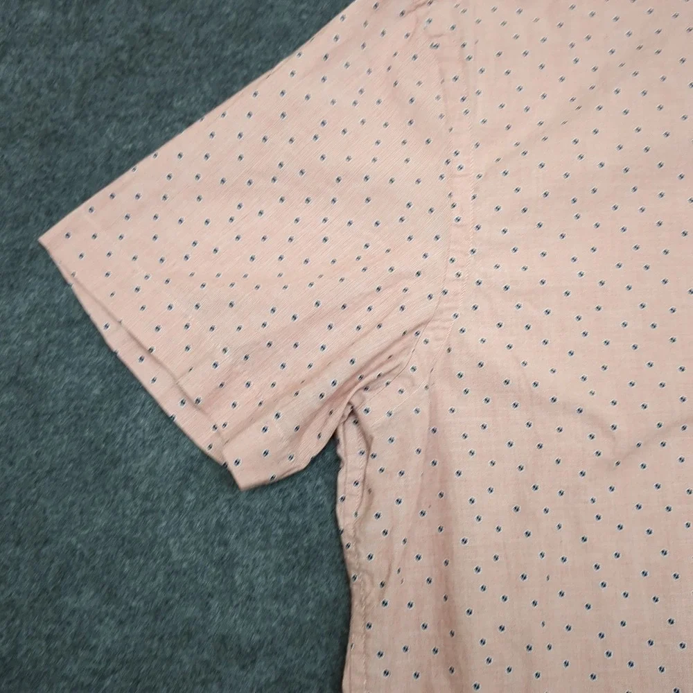 Banana Republic Slim Fit Short Sleeve Organic Cotton Button Down Shirt‎ Men L